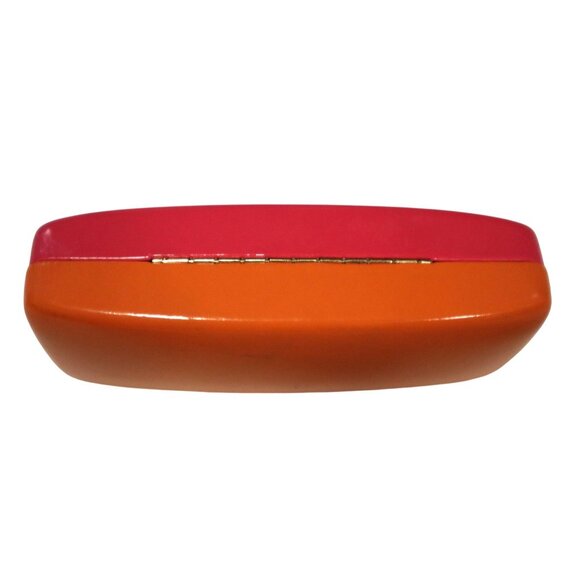 Kate Spade Hot Pink & Orange Eyeglass Case Preppy Pop Chic - Picture 2 of 4